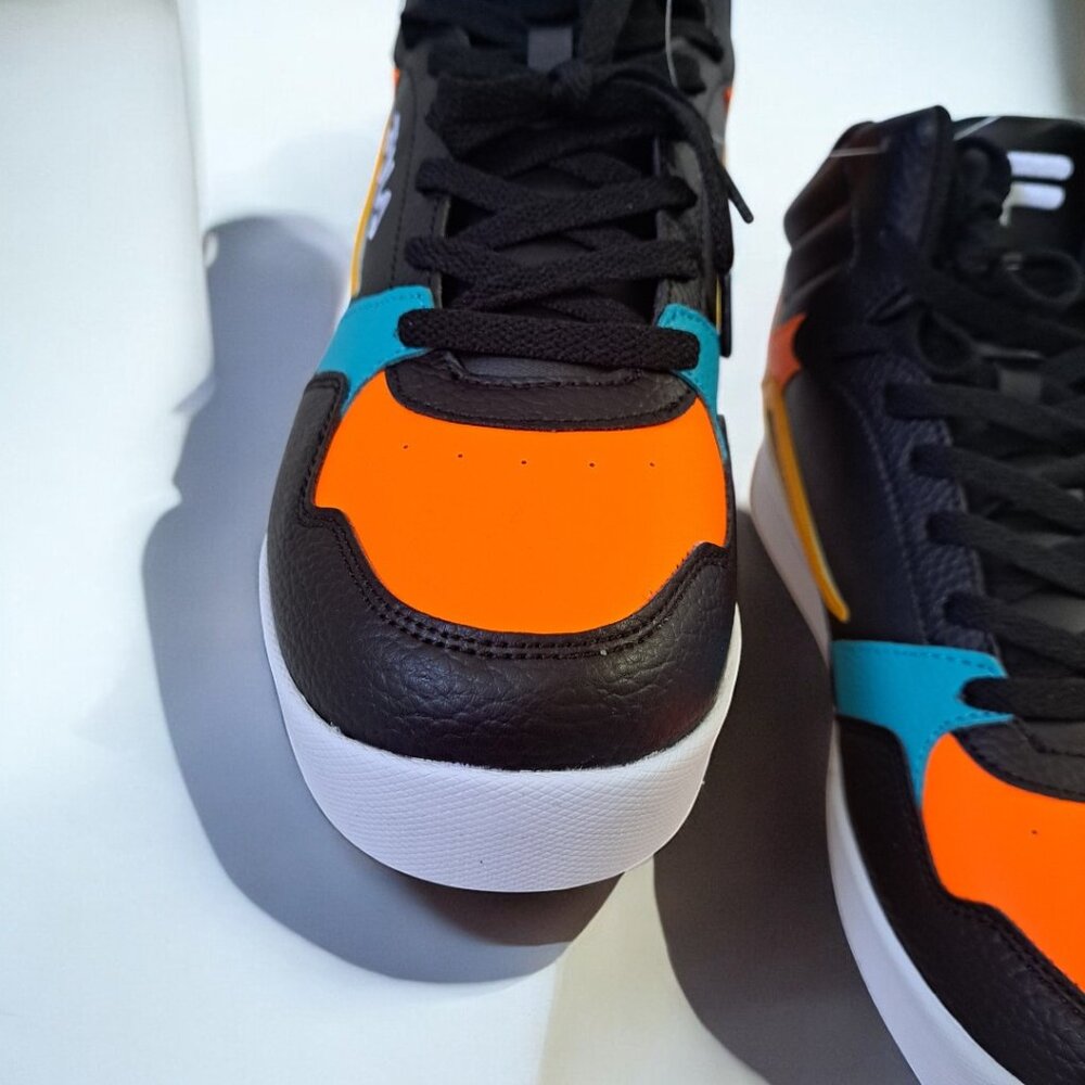 Fila Men’s Everge High-tops Black Orange Yellow Blue Size 11 NWOT - Picture 7 of 15